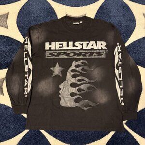 Hellstar Sports Black Logo Longsleeve T-Shirt Men’s Size Large